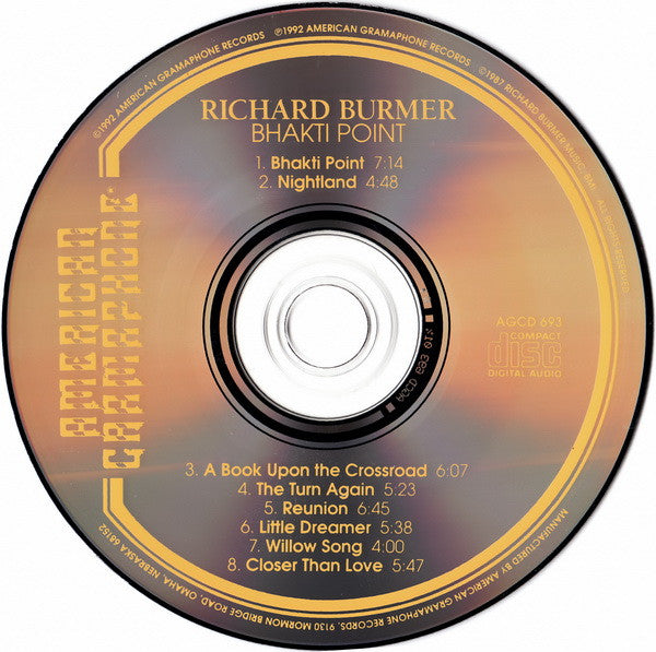 Richard Burmer - Bhakti Point (CD) (NM or M-) - Endless Media