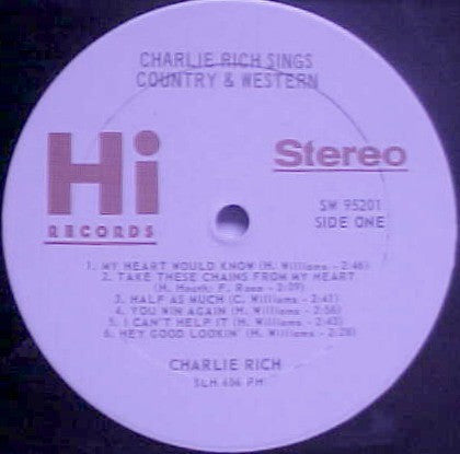 Charlie Rich - Charlie Rich Sings Country & Western (LP) (VG) - Endless Media