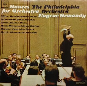 Reinhold Glière / Camille Saint-Saëns / Edvard Grieg / Georges Bizet / Alexander Borodin / Maurice Ravel - Eugene Ormandy / The Philadelphia Orchestra - Dances For Orchestra (LP) (VG+) - Endless Media