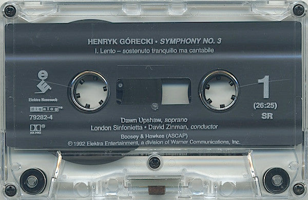 Henryk Górecki - Symphony No. 3 (Cassette) (VG+) - Endless Media