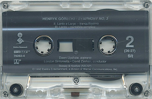 Henryk Górecki - Symphony No. 3 (Cassette) (VG+) - Endless Media