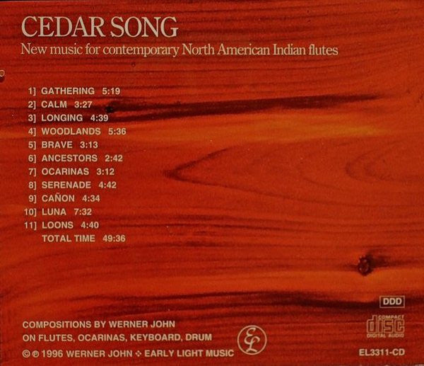 Werner John - Cedar Song (CD) (VG+) - Endless Media