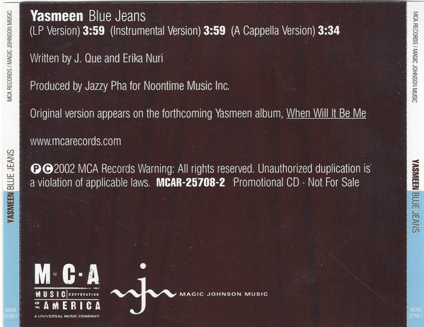 Yasmeen - Blue Jeans (CD) (M) - Endless Media