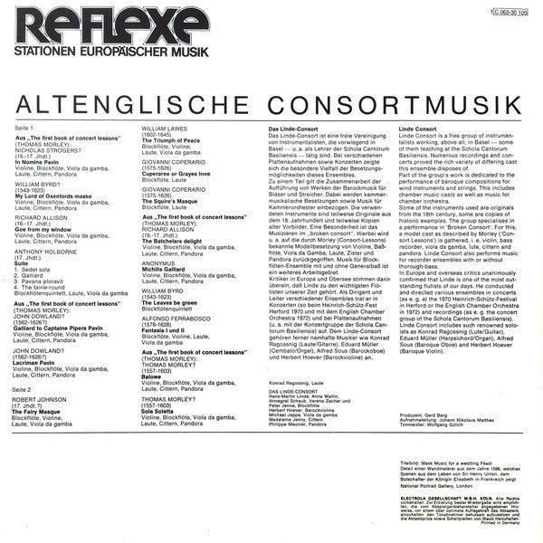 Konrad Ragossnig Und Linde-Consort - Altenglische Consortmusik (LP) (VG) - Endless Media