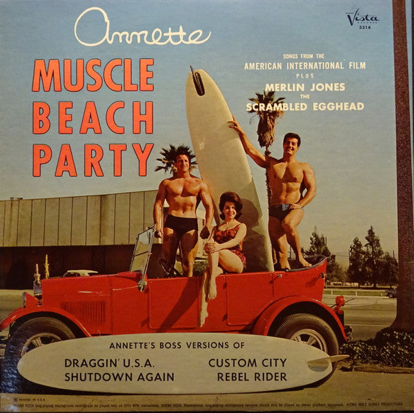 Annette  - Muscle Beach Party (LP) (G+) - Endless Media