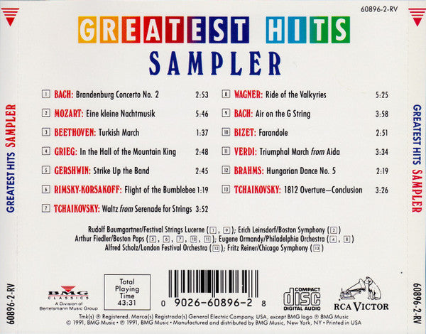 Various - Greatest Hits Sampler (CD) (VG+) - Endless Media