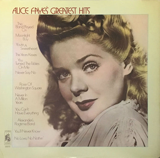 Alice Faye - Alice Faye's Greatest  Hits (LP) (VG+) - Endless Media