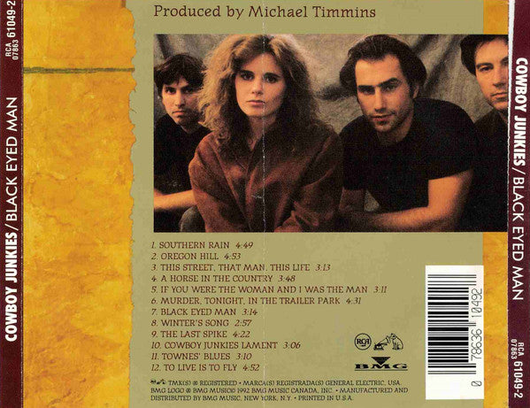 Cowboy Junkies - Black Eyed Man (CD) (VG+) - Endless Media