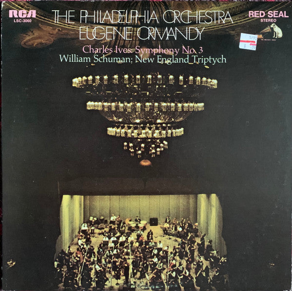 The Philadelphia Orchestra, Eugene Ormandy, Charles Ives / William Schuman - Symphony No. 3 / New England Triptych (LP) (VG+) - Endless Media