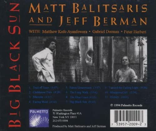 Matt Balitsaris And Jeff Berman - Big Black Sun (CD) (VG) - Endless Media