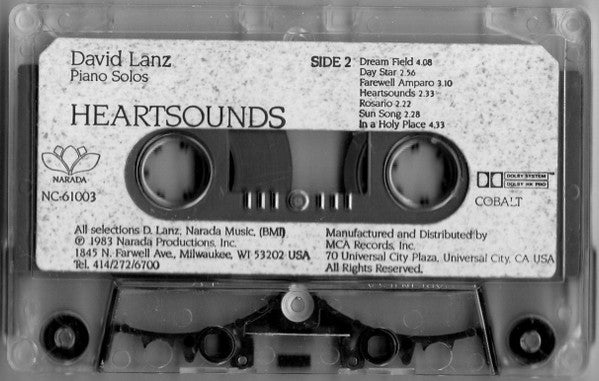 David Lanz - Heartsounds (Piano Solos) (Cassette) (VG) - Endless Media