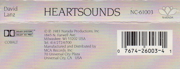 David Lanz - Heartsounds (Piano Solos) (Cassette) (VG) - Endless Media