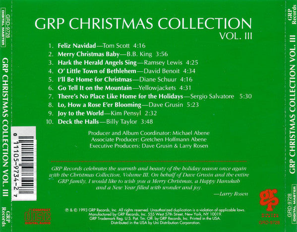 Various - GRP Christmas Collection, Vol. III (CD) (VG) - Endless Media