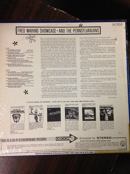 Fred Waring & The Pennsylvanians - Showcase (LP) (VG) - Endless Media