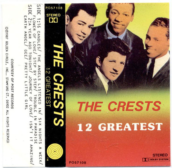 The Crests - 12 Greatest (Cassette) (VG+) - Endless Media