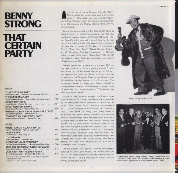 Benny Strong And His Orchestra - That Certain Party (LP) (VG+) - Endless Media