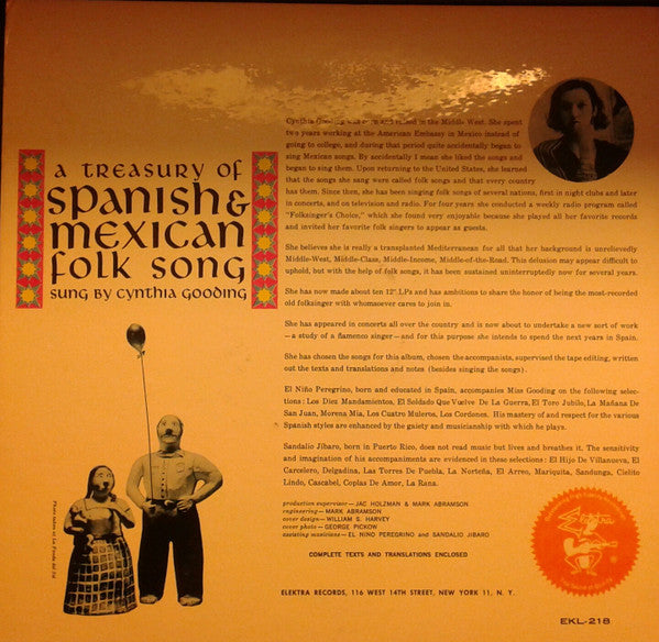 Cynthia Gooding - A Treasury Of Spanish & Mexican Folk Song Sung By Cynthia Gooding (2xLP) (VG+) - Endless Media