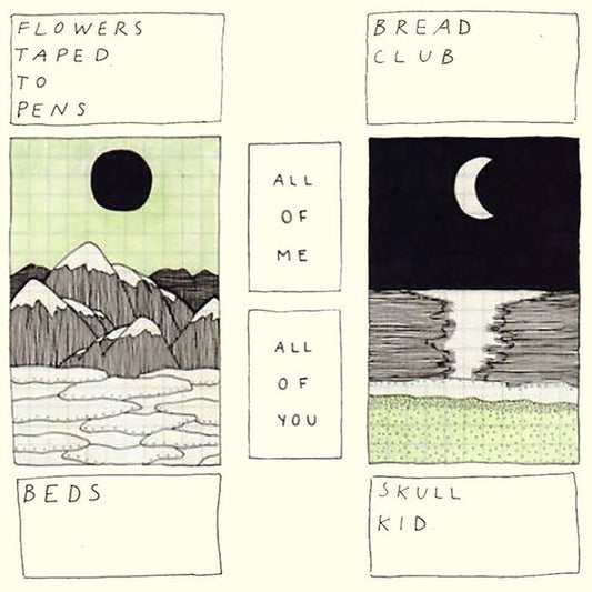 Flowers Taped To Pens / Bread Club / Beds (3) / Skull Kid : 4-Way Split (7", Pin)