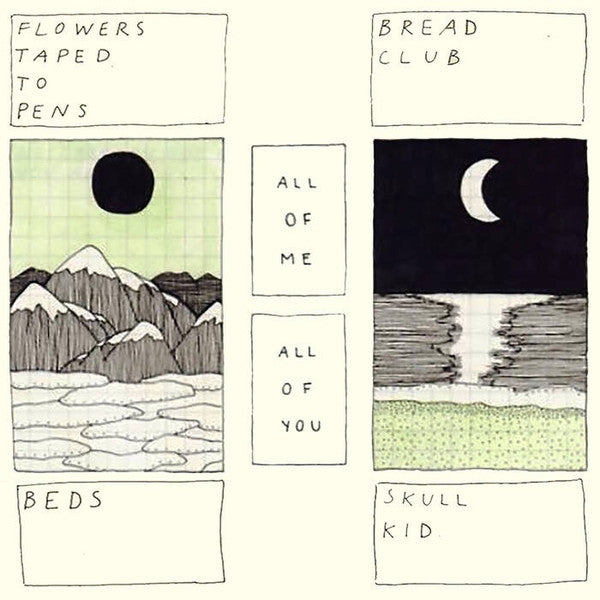 Flowers Taped To Pens / Bread Club / Beds / Skull Kid - 4-Way Split (7") (M) - Endless Media