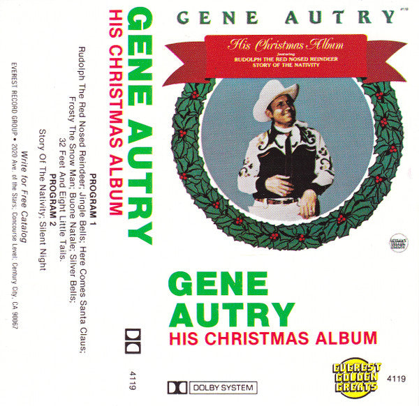 Gene Autry - His Christmas Album (Cassette) (VG+) - Endless Media