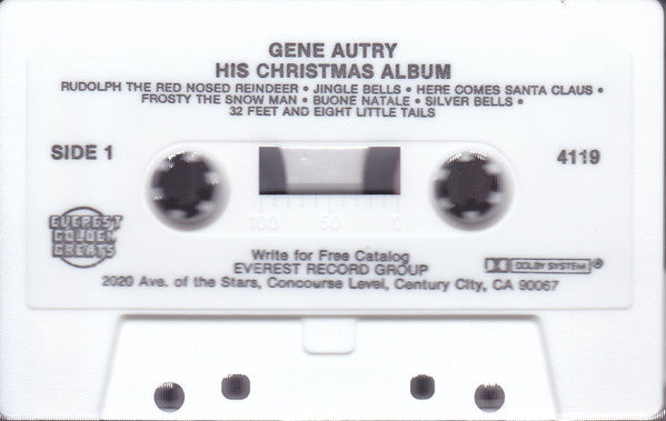 Gene Autry - His Christmas Album (Cassette) (VG+) - Endless Media