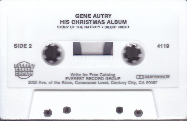 Gene Autry - His Christmas Album (Cassette) (VG+) - Endless Media