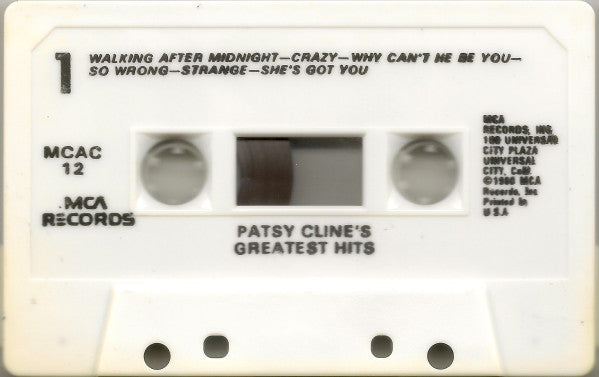 Patsy Cline - Greatest Hits (Cassette) (VG) - Endless Media