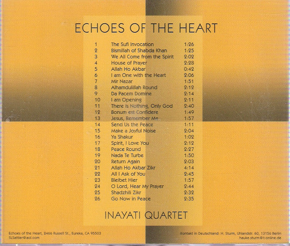 Inayati Quartet - Echoes Of The Heart (CD) (VG) - Endless Media