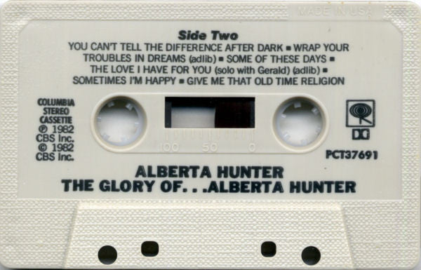 Alberta Hunter - The Glory Of Alberta Hunter (Cassette) (VG+) - Endless Media