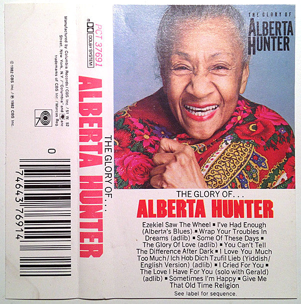 Alberta Hunter - The Glory Of Alberta Hunter (Cassette) (VG+) - Endless Media