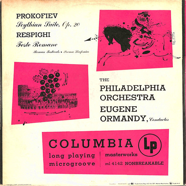 Sergei Prokofiev / Ottorino Respighi, The Philadelphia Orchestra, Eugene Ormandy - Scythian Suite, Op. 20 / Feste Romane (LP) (G+) - Endless Media