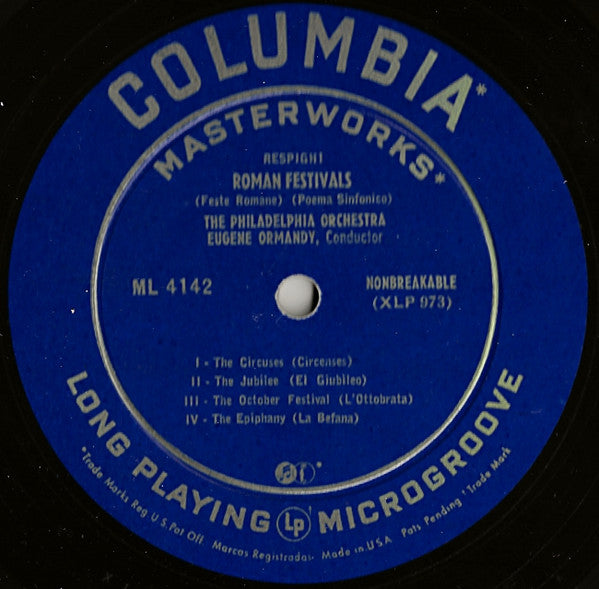 Sergei Prokofiev / Ottorino Respighi, The Philadelphia Orchestra, Eugene Ormandy - Scythian Suite, Op. 20 / Feste Romane (LP) (G+) - Endless Media