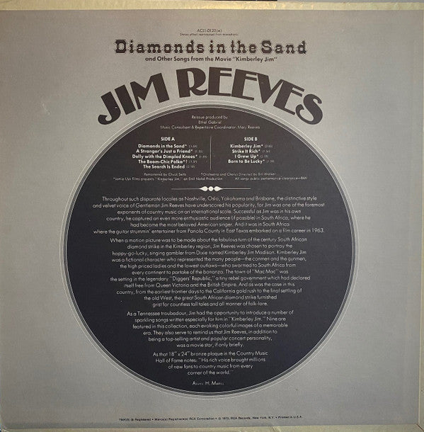 Jim Reeves - Diamonds In The Sand (LP) (VG) - Endless Media