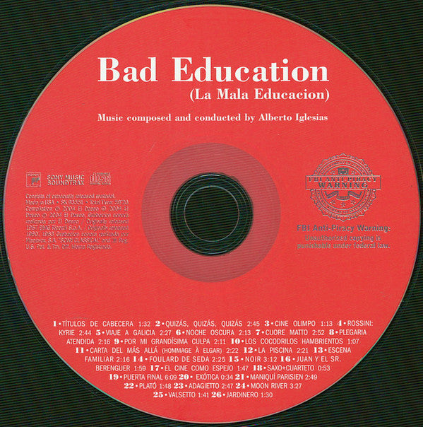 Alberto Iglesias / Various - Bad Education (La Mala Educación) (CD) (VG) - Endless Media