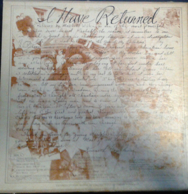 Kenneth Copeland - I Have  Returned (LP) (VG+) - Endless Media