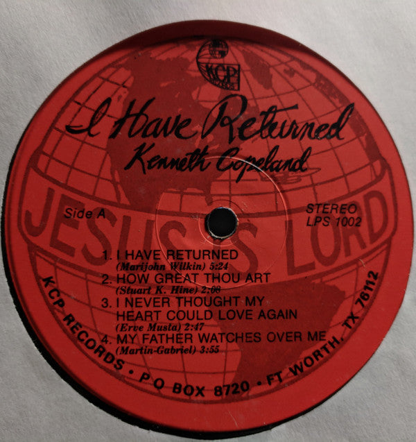 Kenneth Copeland - I Have  Returned (LP) (VG+) - Endless Media