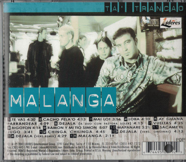 Malanga - Ta' Trancao (CD) (M) - Endless Media