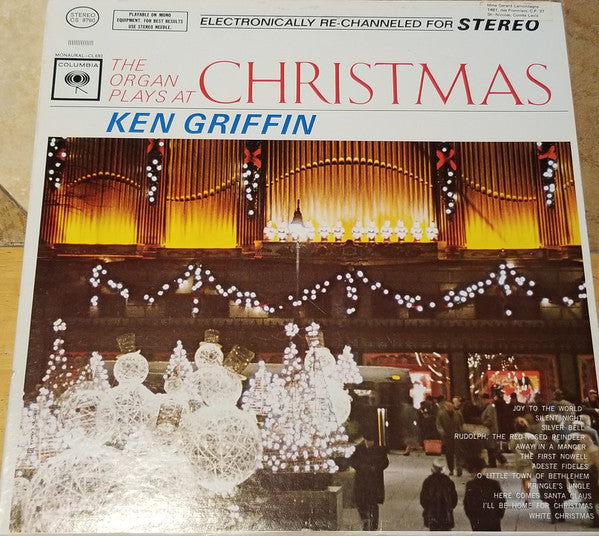 Ken Griffin  - The Organ Plays At Christmas (LP) (VG) - Endless Media