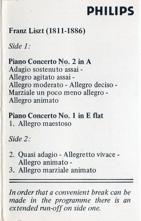 Franz Liszt, Alfred Brendel, London Philharmonic Orchestra, Bernard Haitink - Piano Concertos Nos. 1 And 2 / "Totentanz" (Cassette) (VG+) - Endless Media