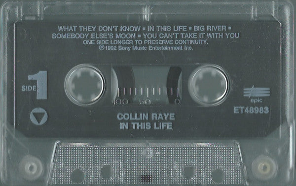 Collin Raye - In This Life (Cassette) (VG) - Endless Media