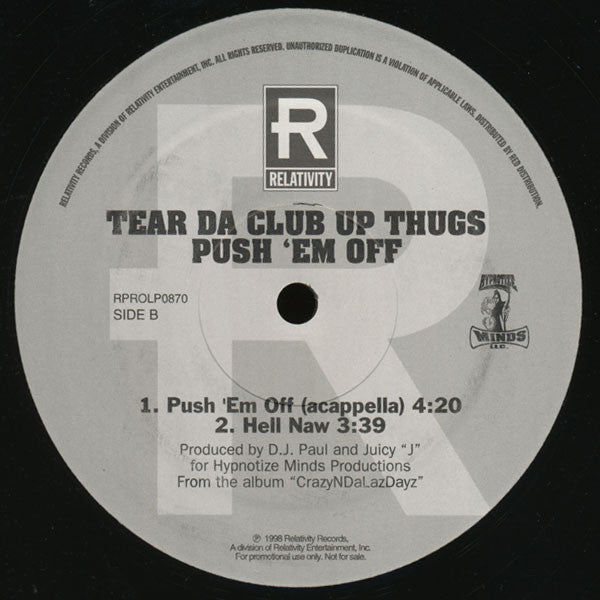 Tear Da Club Up Thugs - Push 'Em Off (12") (VG+) - Endless Media