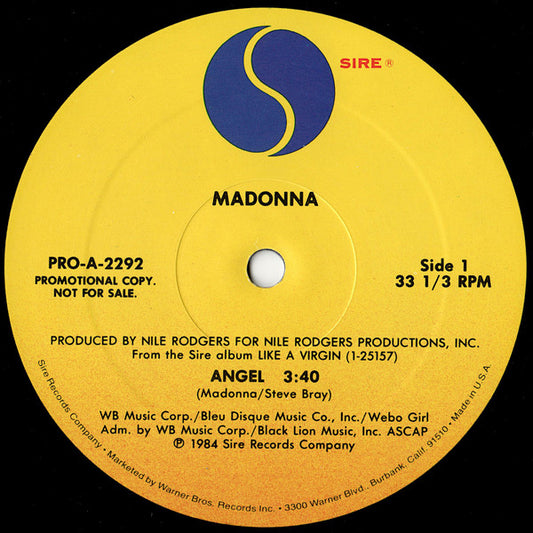 Madonna - Angel (12") (VG+) - Endless Media