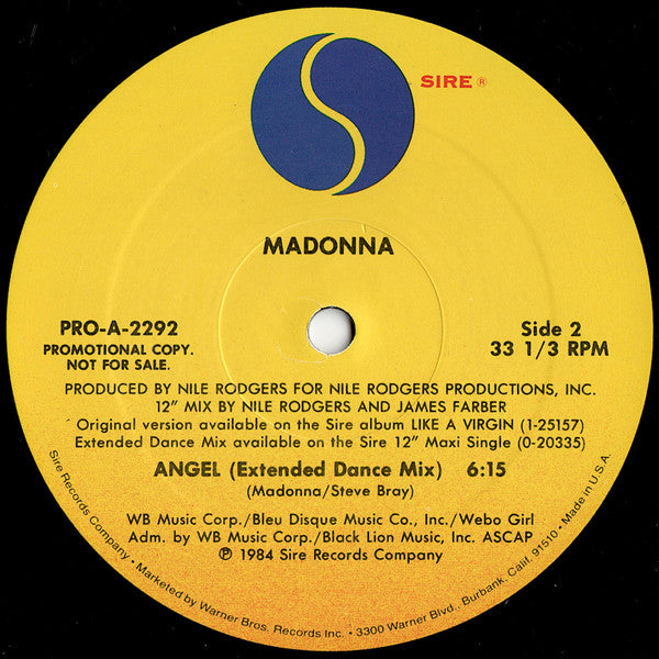 Madonna - Angel (12") (VG+) - Endless Media