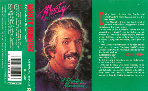 Marty Robbins - A Christmas Remembered (Cassette) (VG) - Endless Media