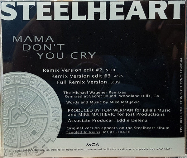 Steelheart - Mama Don't You Cry  (CD) (NM or M-) - Endless Media